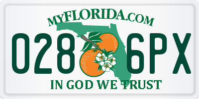 FL license plate 0286PX