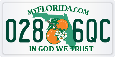 FL license plate 0286QC