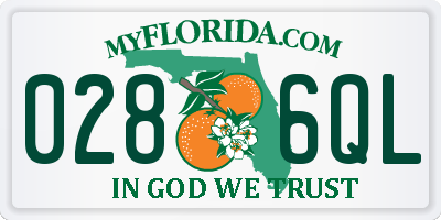 FL license plate 0286QL