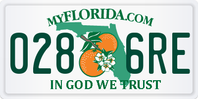 FL license plate 0286RE
