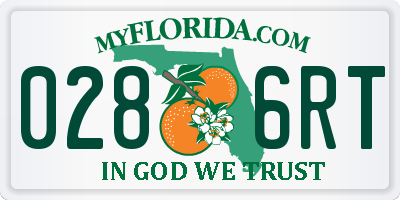 FL license plate 0286RT