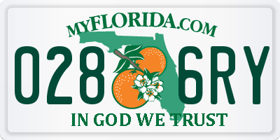 FL license plate 0286RY