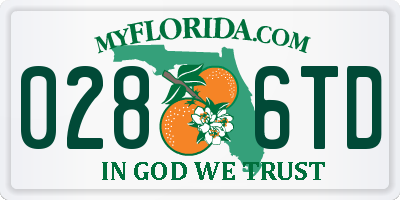 FL license plate 0286TD