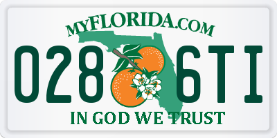 FL license plate 0286TI
