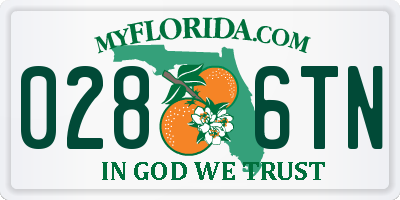 FL license plate 0286TN
