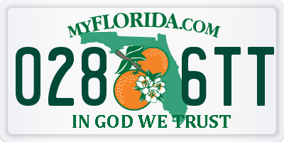 FL license plate 0286TT