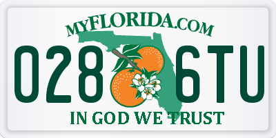 FL license plate 0286TU