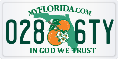 FL license plate 0286TY