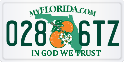 FL license plate 0286TZ