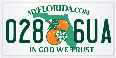 FL license plate 0286UA
