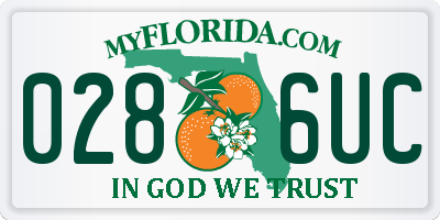 FL license plate 0286UC