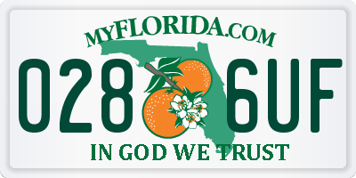 FL license plate 0286UF