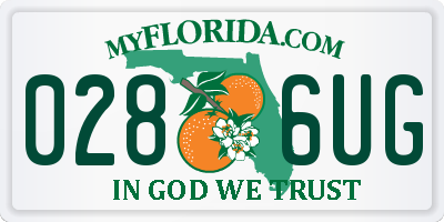 FL license plate 0286UG