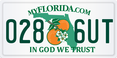 FL license plate 0286UT