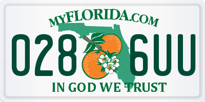 FL license plate 0286UU