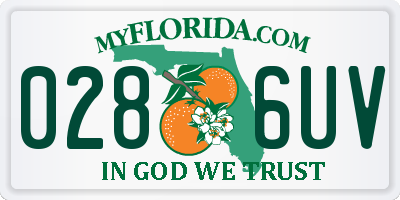 FL license plate 0286UV