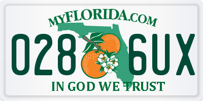 FL license plate 0286UX