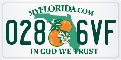 FL license plate 0286VF