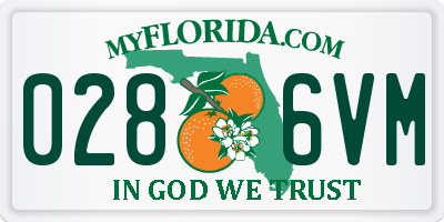 FL license plate 0286VM