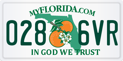 FL license plate 0286VR