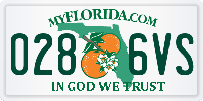 FL license plate 0286VS