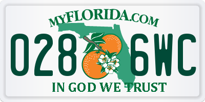 FL license plate 0286WC