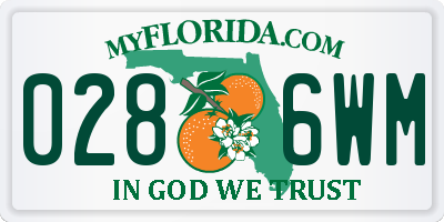 FL license plate 0286WM