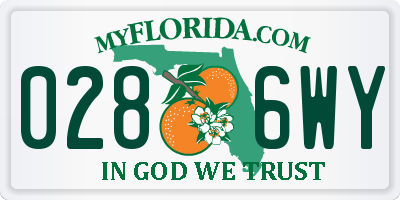 FL license plate 0286WY