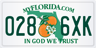 FL license plate 0286XK