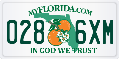 FL license plate 0286XM