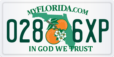 FL license plate 0286XP