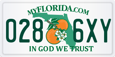 FL license plate 0286XY