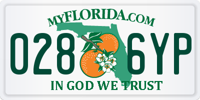 FL license plate 0286YP