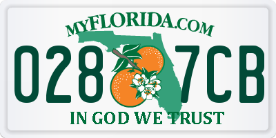 FL license plate 0287CB