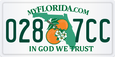 FL license plate 0287CC