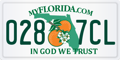 FL license plate 0287CL