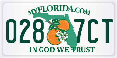 FL license plate 0287CT