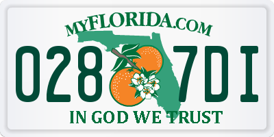 FL license plate 0287DI