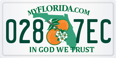 FL license plate 0287EC