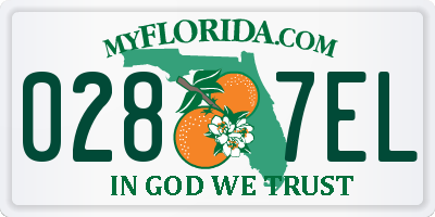 FL license plate 0287EL