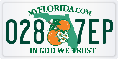 FL license plate 0287EP