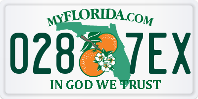 FL license plate 0287EX