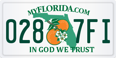 FL license plate 0287FI