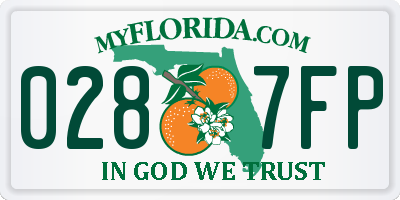 FL license plate 0287FP