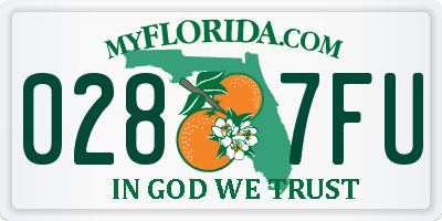 FL license plate 0287FU