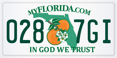 FL license plate 0287GI