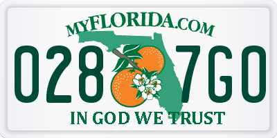 FL license plate 0287GO