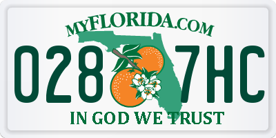 FL license plate 0287HC