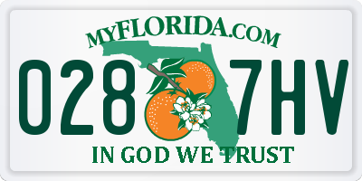 FL license plate 0287HV