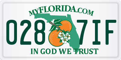 FL license plate 0287IF